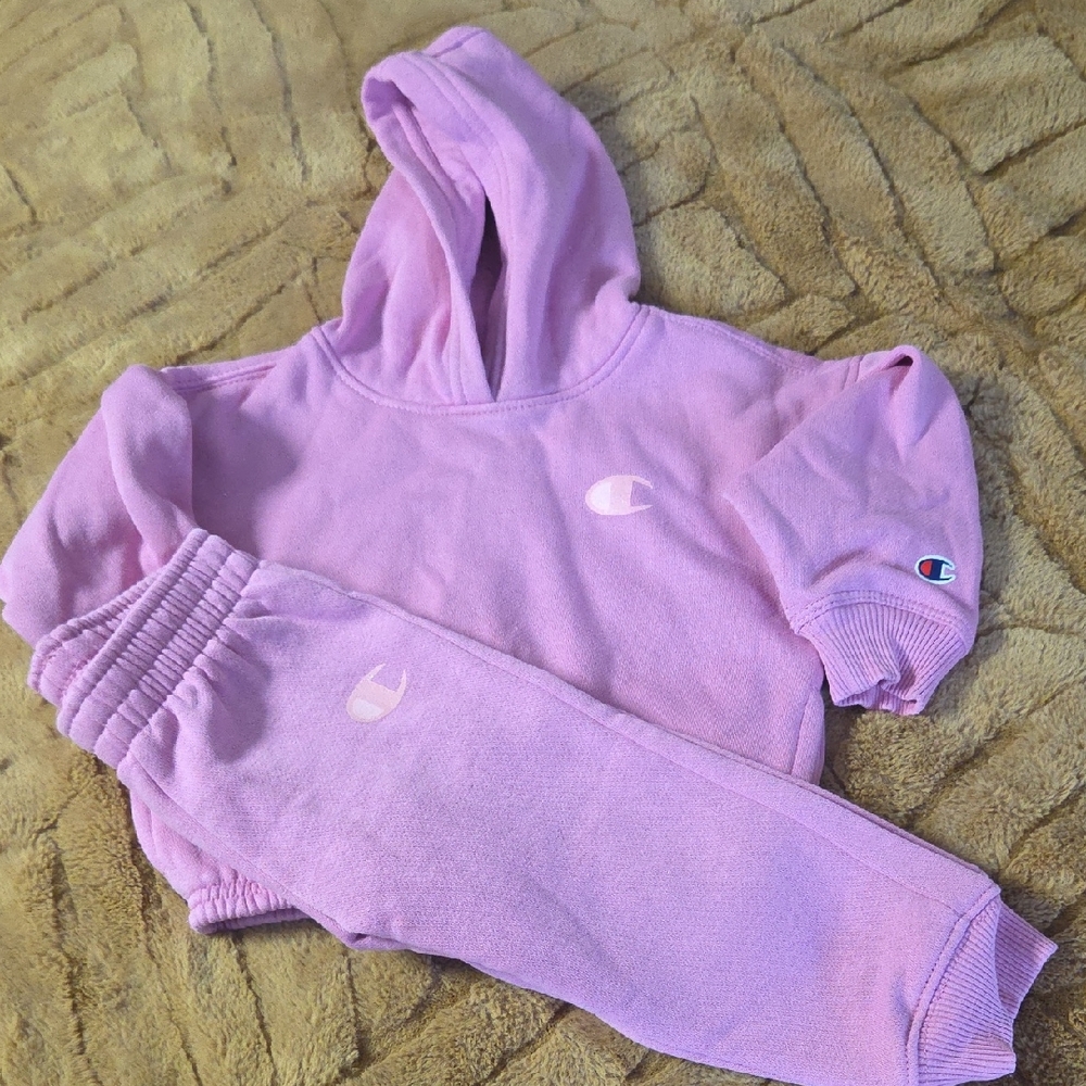 Champion Light Pink Hoodie and Joggers Set